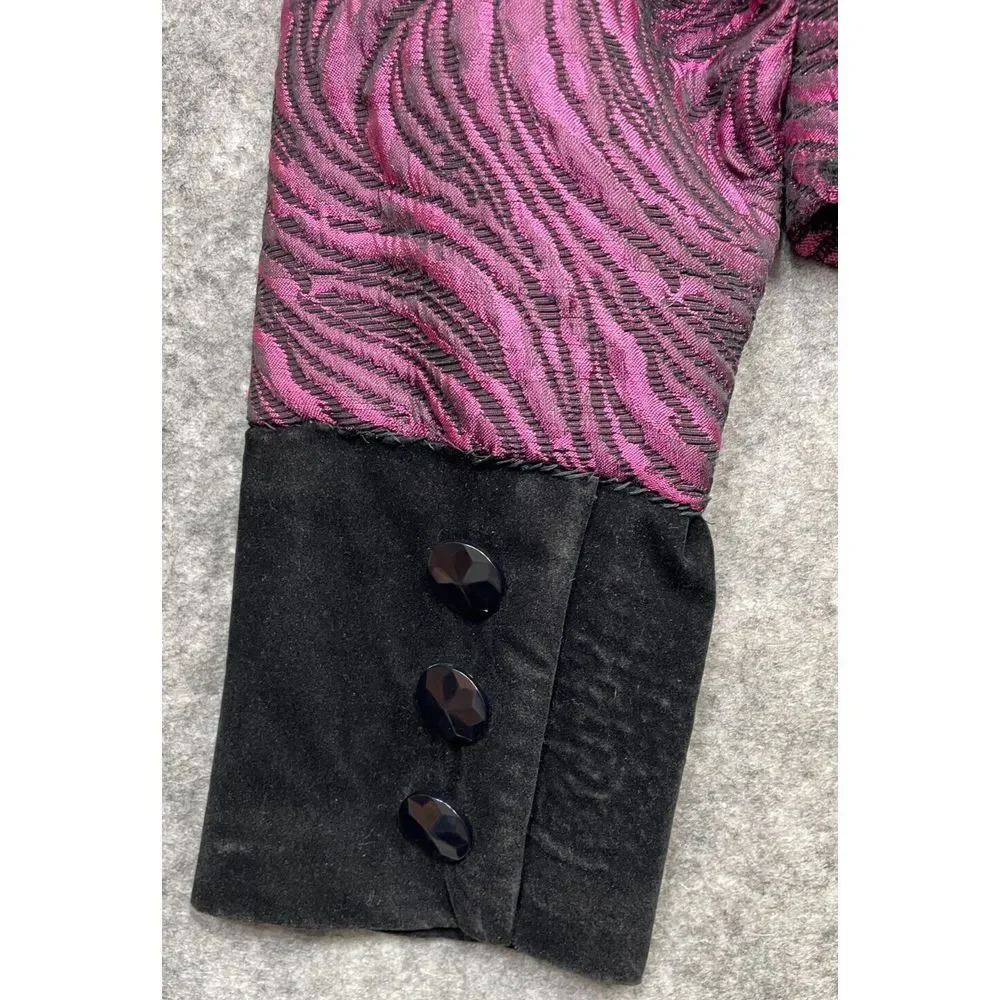 Vintage Elizabeth Courtney Bob Mackie Costumes Mens Jacket Theater Pink Black S